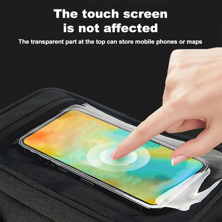 PHMAX 4.5L Waterproof Bicycle Front Bag | Touch Screen Phone Bag