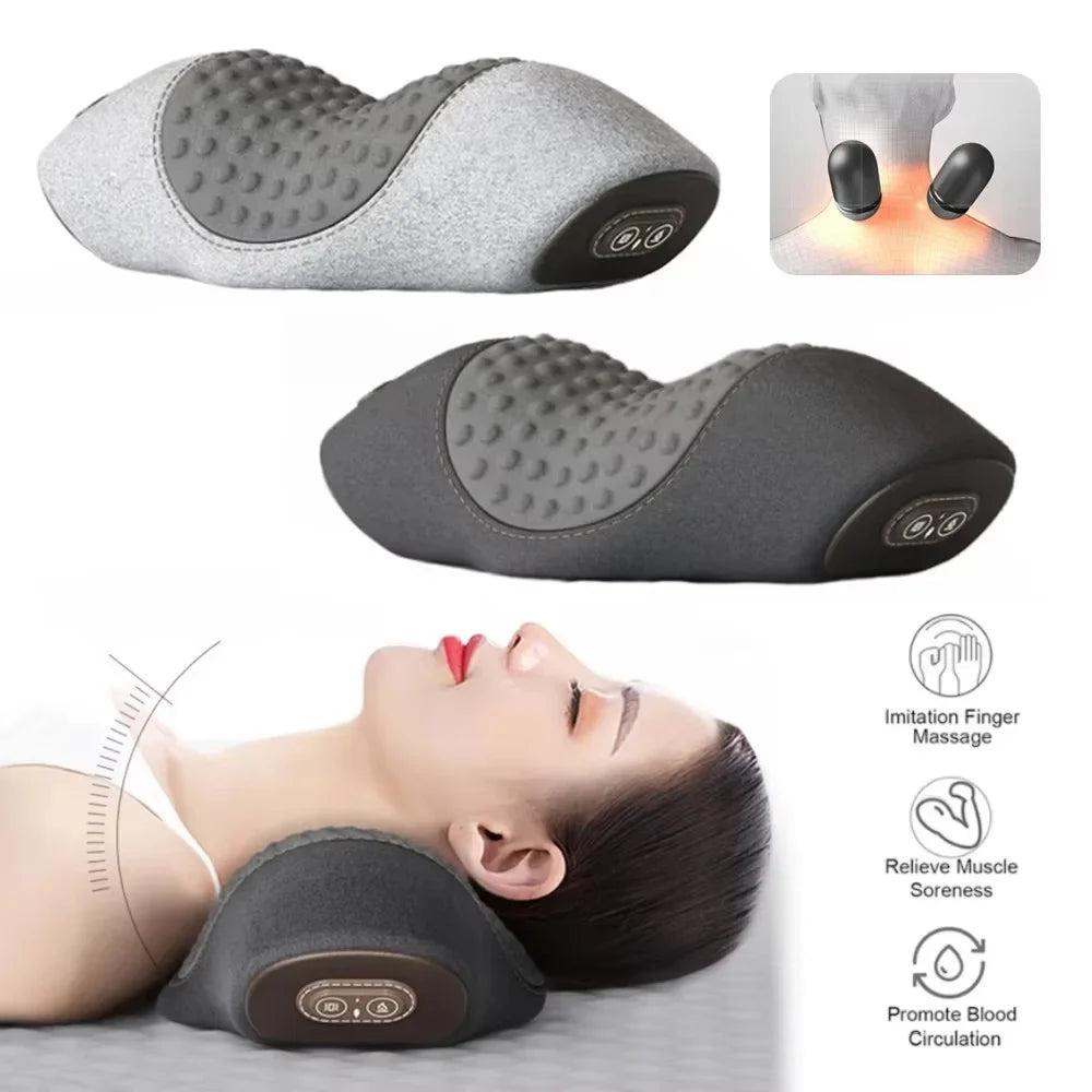 PAQIN Electric Heating Vibration Neck Massage Pillow
