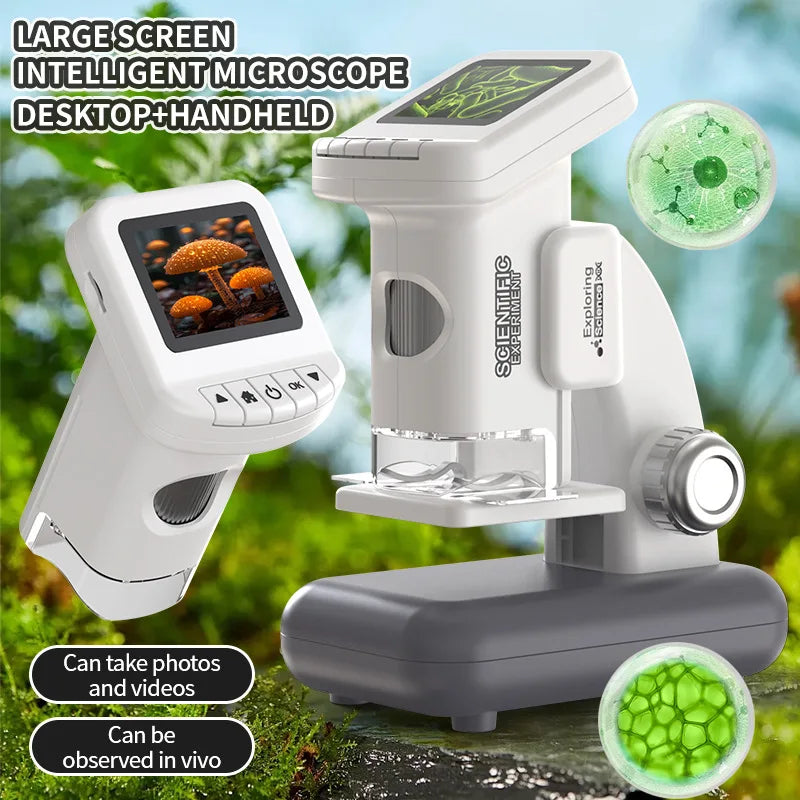 Children's Handheld Microscope – Large Screen, 500X for Kids