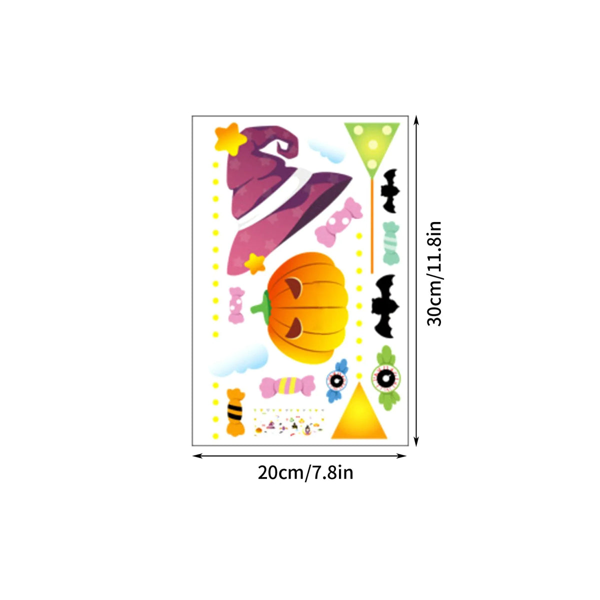 Halloween Window Clings & Stickers – 4 Sheets Spooky Decals