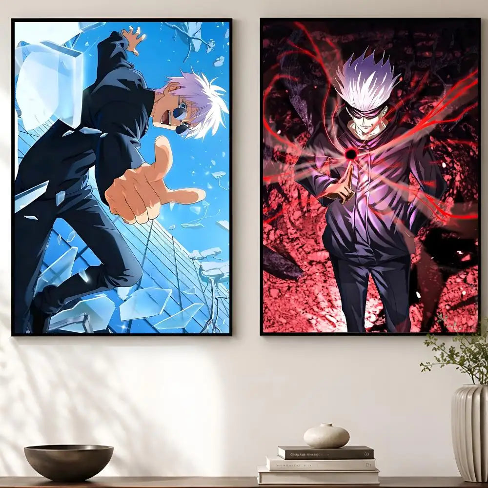 Gojo Satoru Anime Poster – Self-Adhesive Waterproof Wall Art