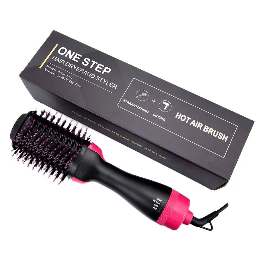 4-in-1 Hot Air Brush – Dryer, Straightener & Curler