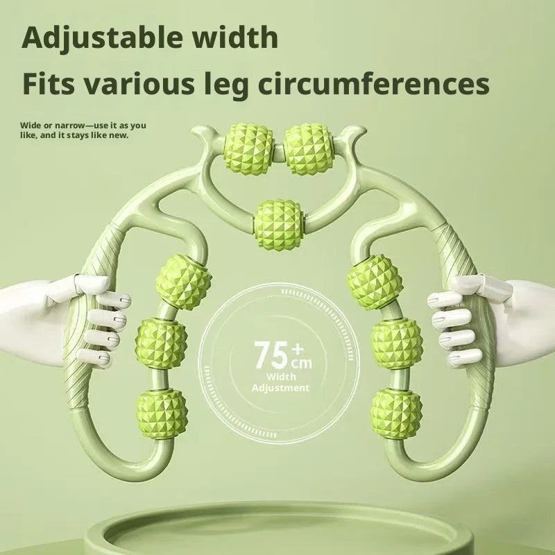 Adjustable 9-Roller Leg Massager – 360° Wrap-Around Roller