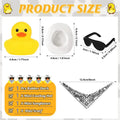Car Rubber Duck Cowboy Cool Dashboard Ornament Sunglass Toy