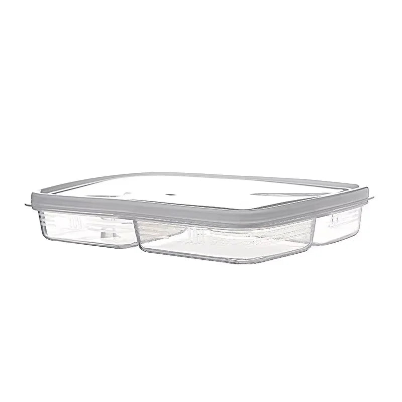 4-Compartment Fridge Food Storage Box with Lid | Freezer Safe