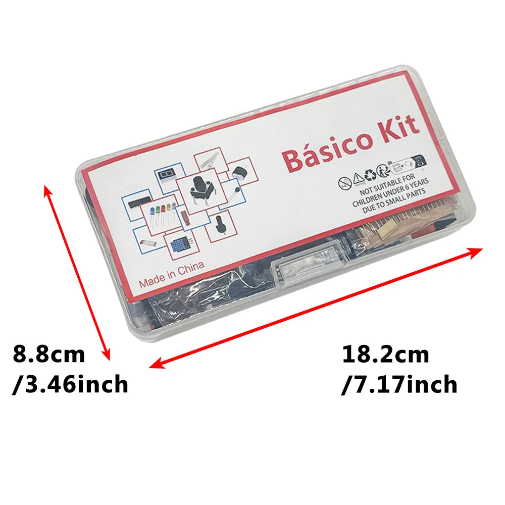 Arduino Uno R3 Starter Kit – Breadboard, Sensors & Components