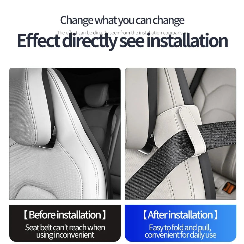PU Leather Car Seat Belt Adjuster Clip & Fixing Holder
