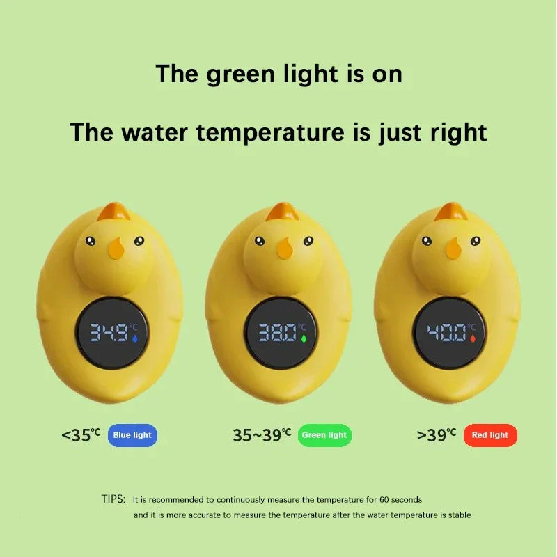 Thermometer Little Yellow Duck Baby Bathtub Shower Water Safe