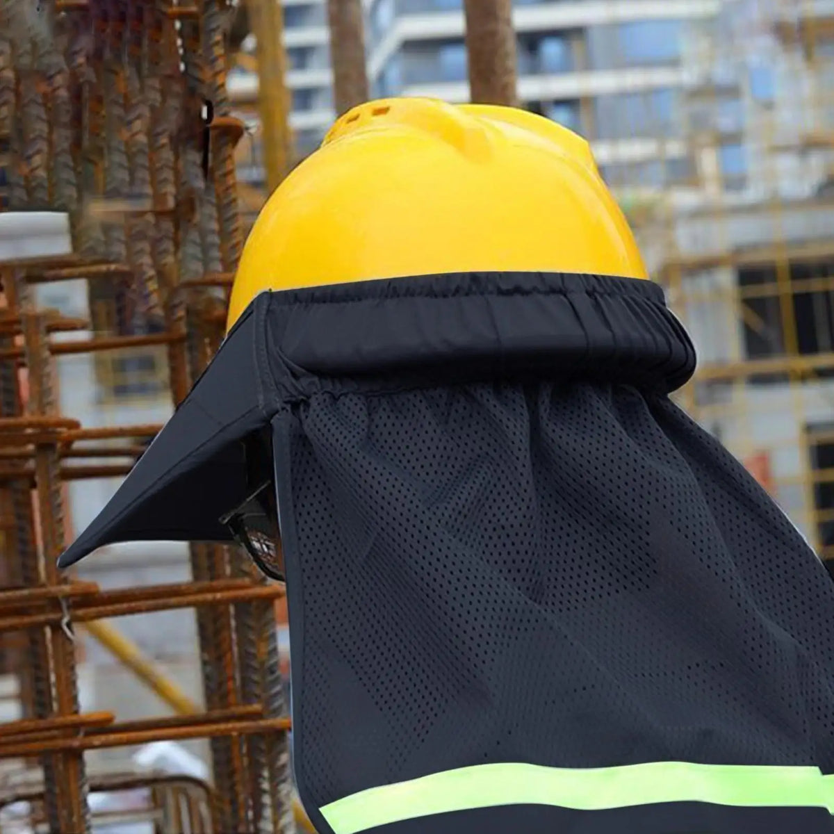 Hard Hat Sun Shade Neck Shield with Reflective Strip | Safety
