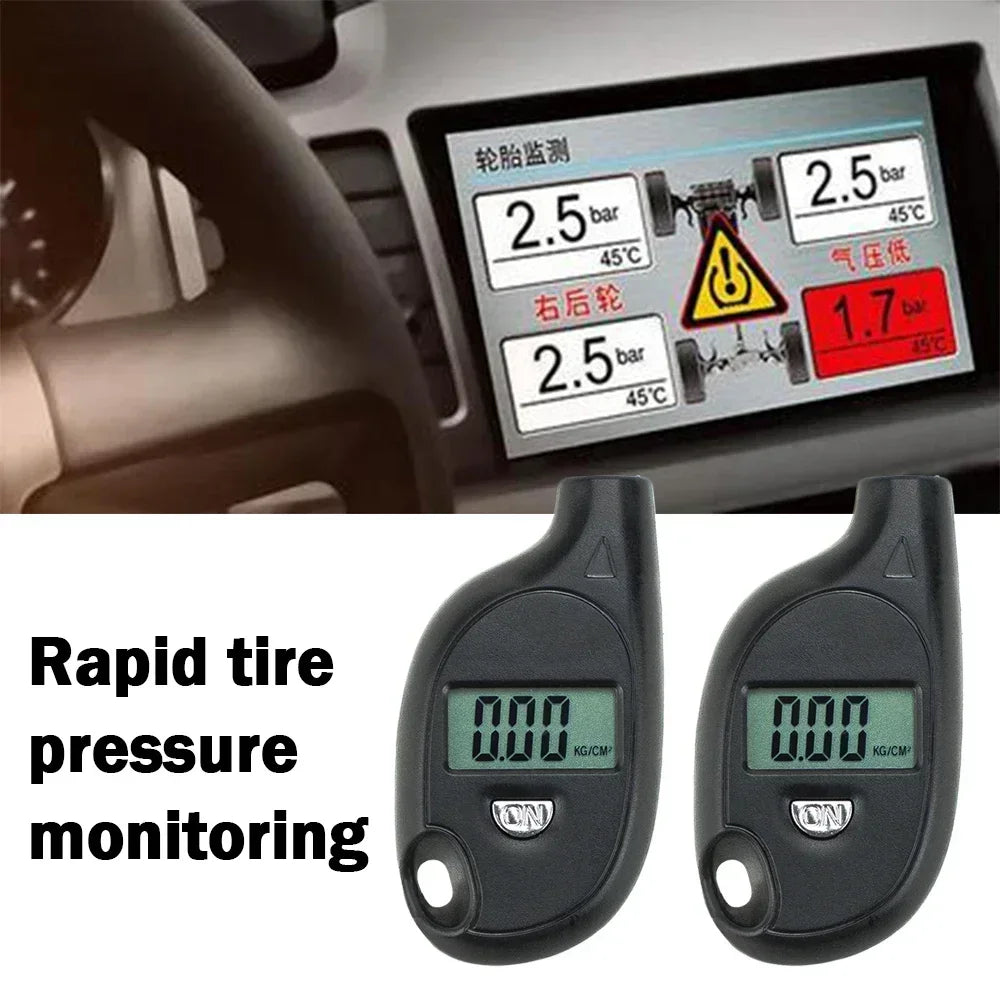Portable Keychain Tire Tyre Wheel Air Pressure Gauge Tester Digital
