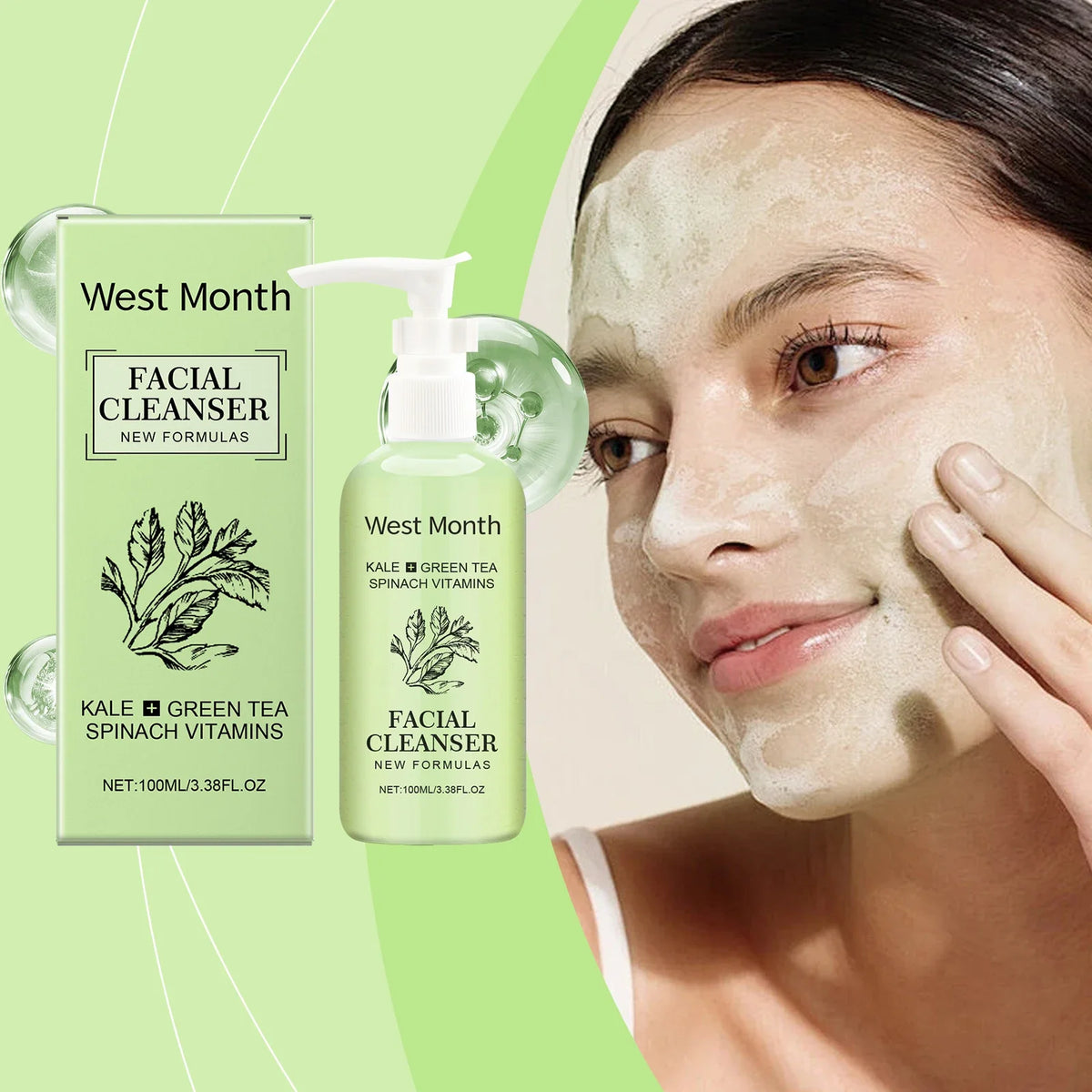 WEST MONTH Men's Purifying Foaming Facial Cleanser 100ml