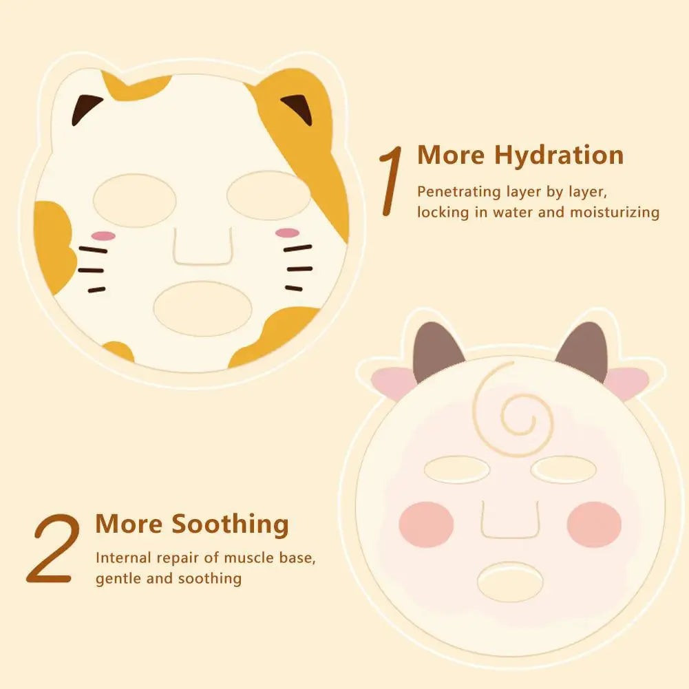 Animal Character Kids Face Masks – Hyaluronic Acid Sheet Masks