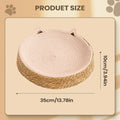 Round Cat Scratcher Breathable Pad Kitten Ear Design Cotton Rope