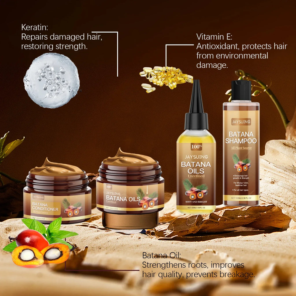 Jaysuing Batana Oil Hair Set – Shampoo, Mask & Serum