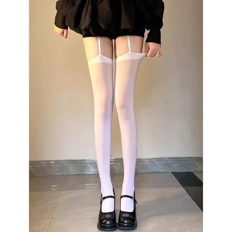 Thigh High Stockings with Garters | Y2K Lolita Over-Knee Socks