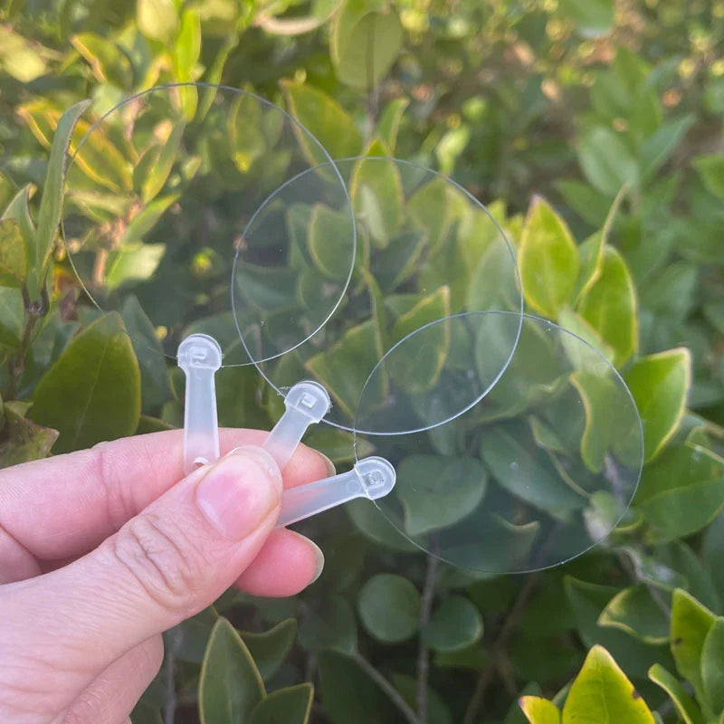 50Pcs Mini Transparent Blank Fans – DIY Art & Party Favors