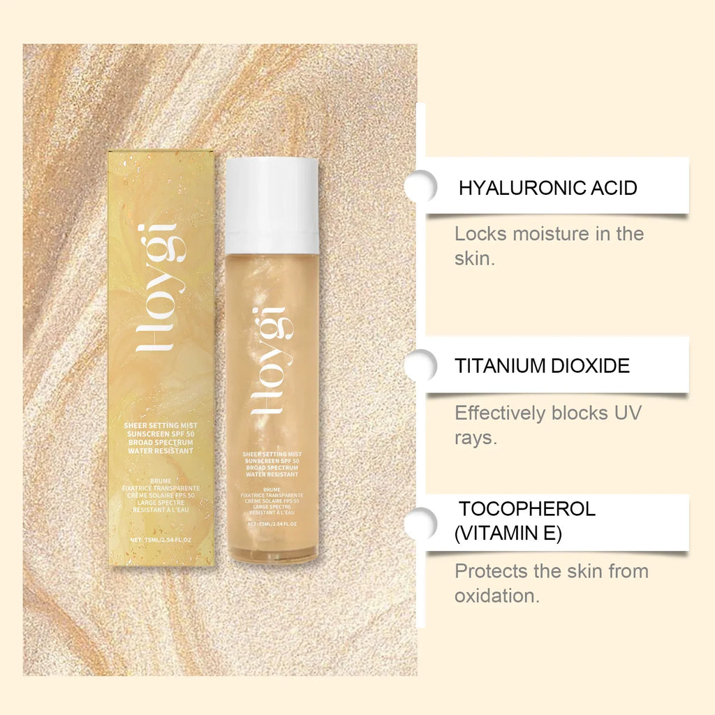 Hoygi SPF 50+ Makeup Setting Spray – UV & Oil Control Mist