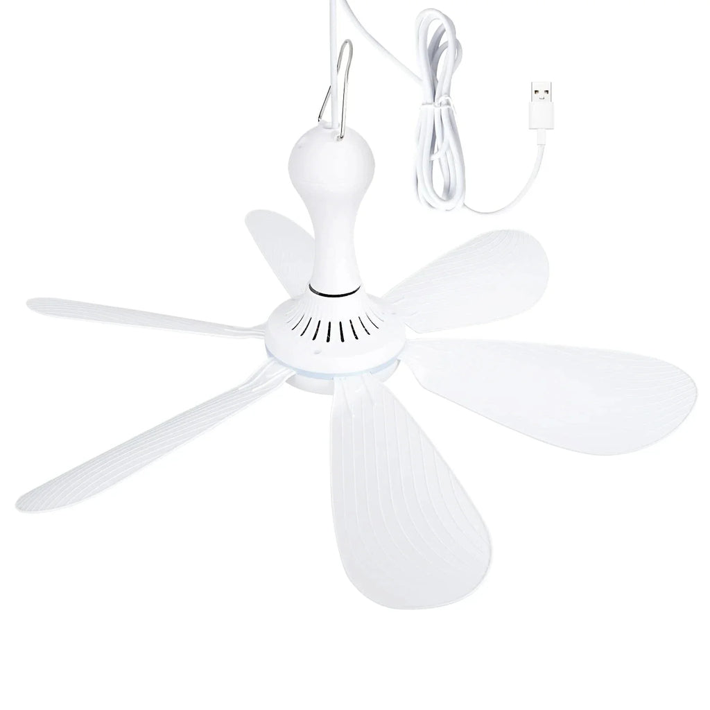 HOMEFISH 6-Blade USB Ceiling Canopy Fan – Silent Hanging Fan