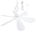 HOMEFISH 6-Blade USB Ceiling Canopy Fan – Silent Hanging Fan