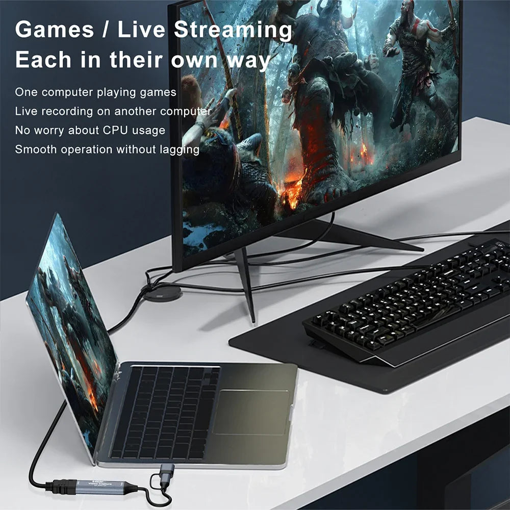 4K HDMI Capture Card USB-C USB 3.0 | PS5 Xbox Switch Streaming