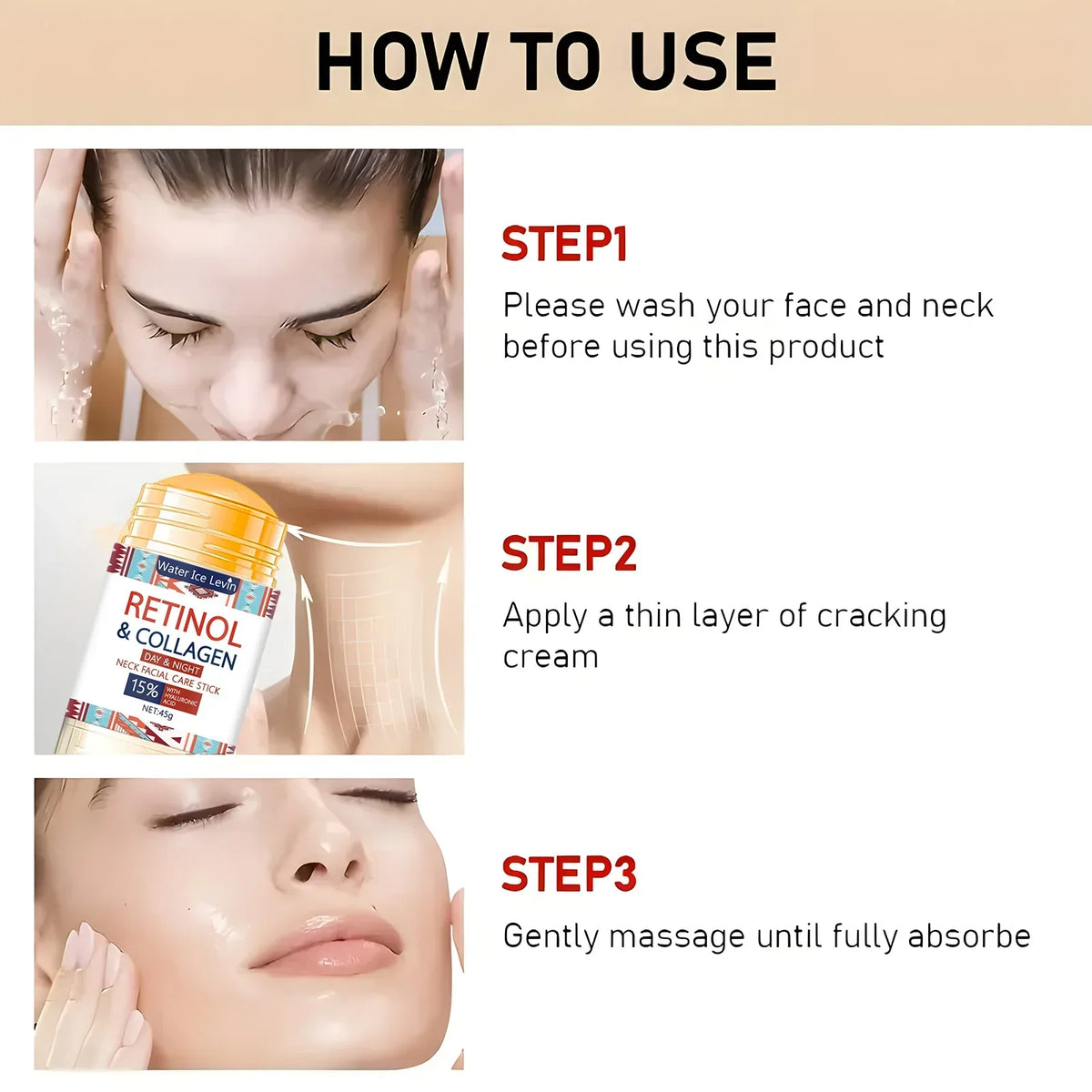 Retinol Lifting Firming Cream Stick Collagen Smooth Wrinkles Face