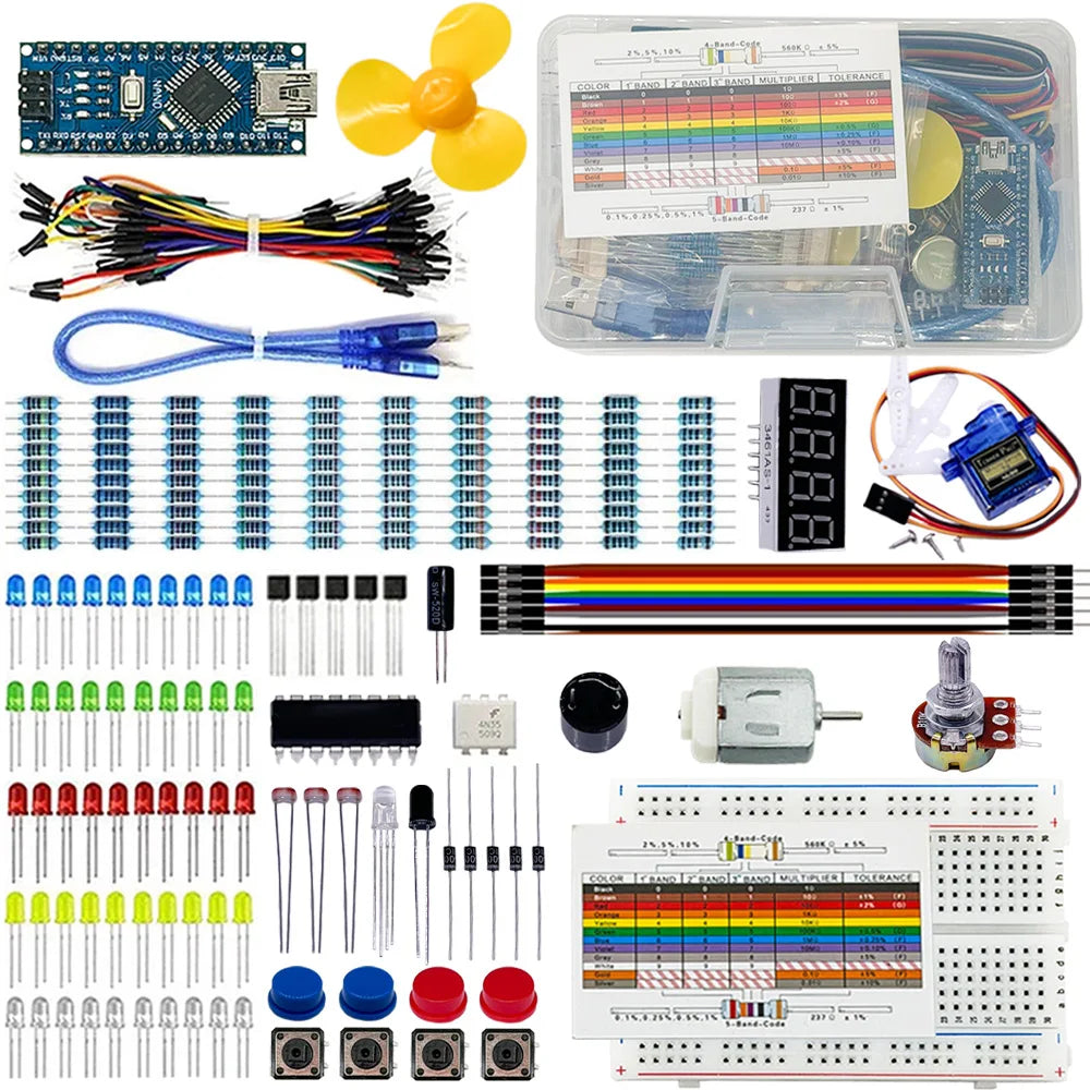 Arduino Nano Starter Kit – LED, Resistor & Components Set