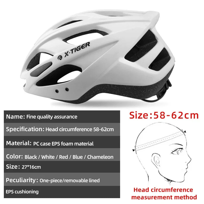 X-TIGER Adult Cycling Helmet with LED Tail Light & Brim