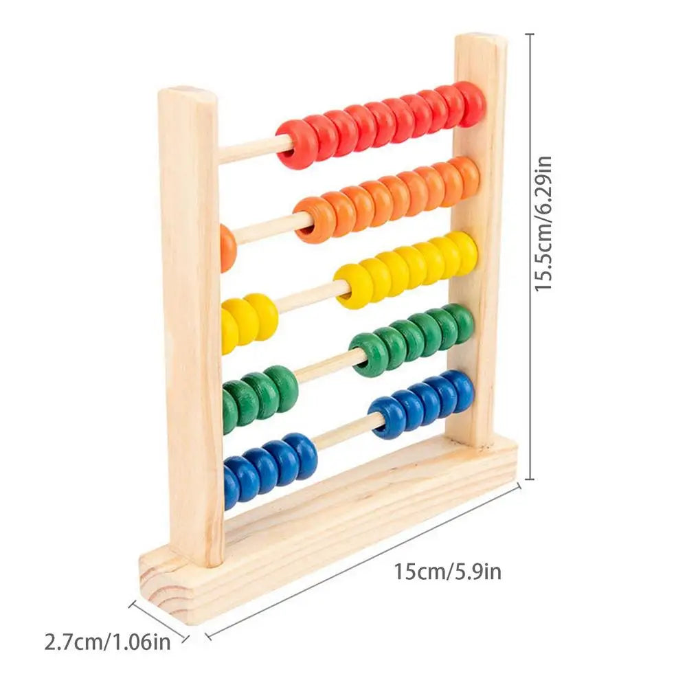 Wooden Abacus Toy – Colorful Counting Beads for Toddlers