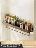 Wall Mounted Solid Wood Spice Rack | Kitchen Seasoning Storage