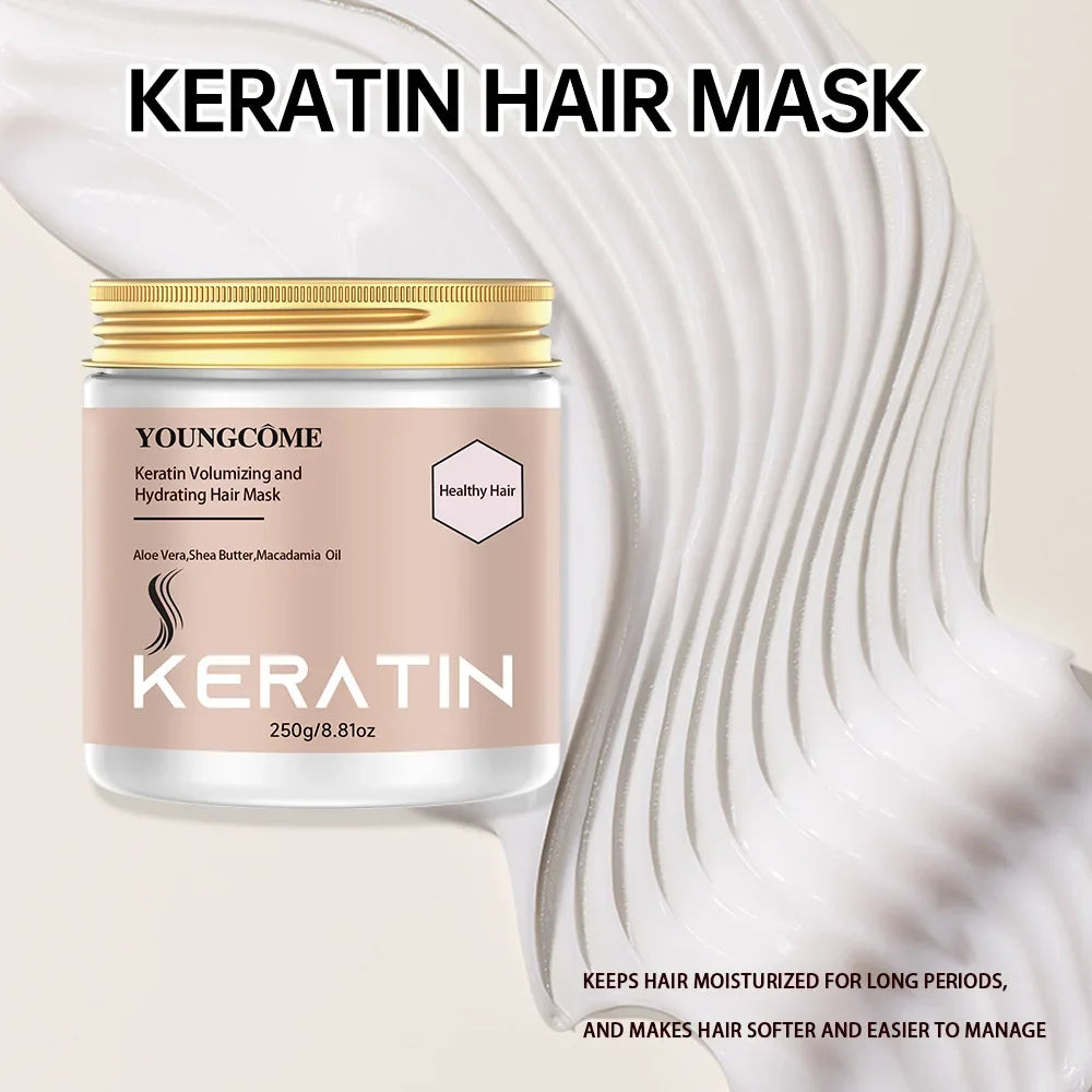 Keratin Hair Mask – Deep Moisture, Smooth & Frizz Control