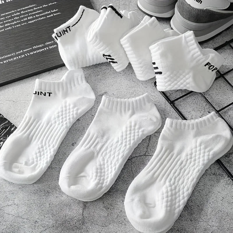 Men's No-Show Sport Socks 5-Pack | Anti-Slip Athletic Low Cut