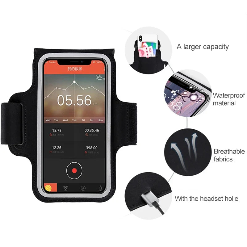 Mini Cell Phone Armband Run Sport Bag Women Running Mobile Wrist