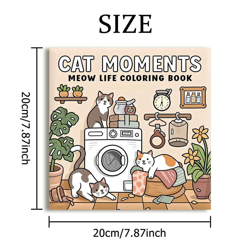 Coloring Books Artistic Therapy Friend Relaxing Moments Cat Designs