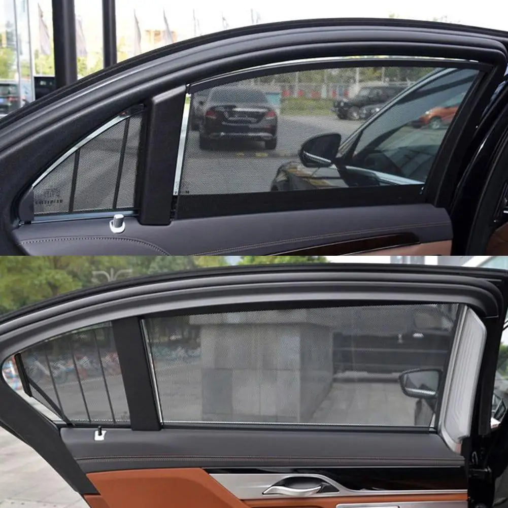 Universal Car Side Window Sunshad Automatic Retractable Curtain UV