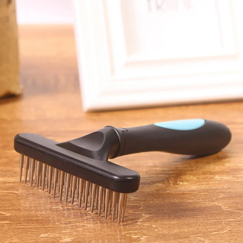 Dog Deshedding Dematting Rake – Double Row Pins for Dogs & Cats