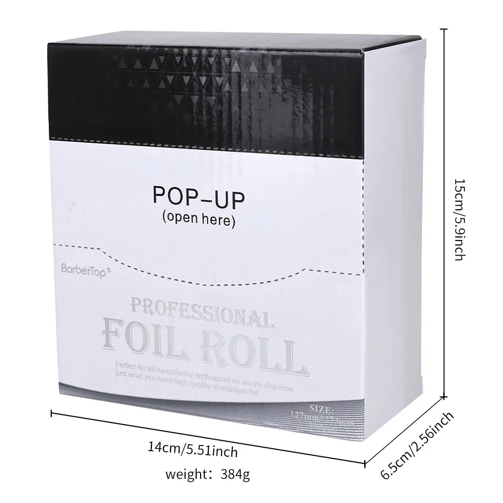 300-Piece Aluminum Foil Sheets for Hair Coloring & Nail Care