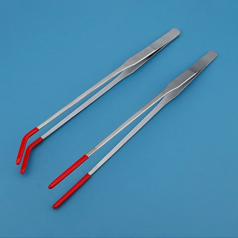Reptile Feeding Tongs – Stainless Steel & Rubber Tip Pet Tweezers