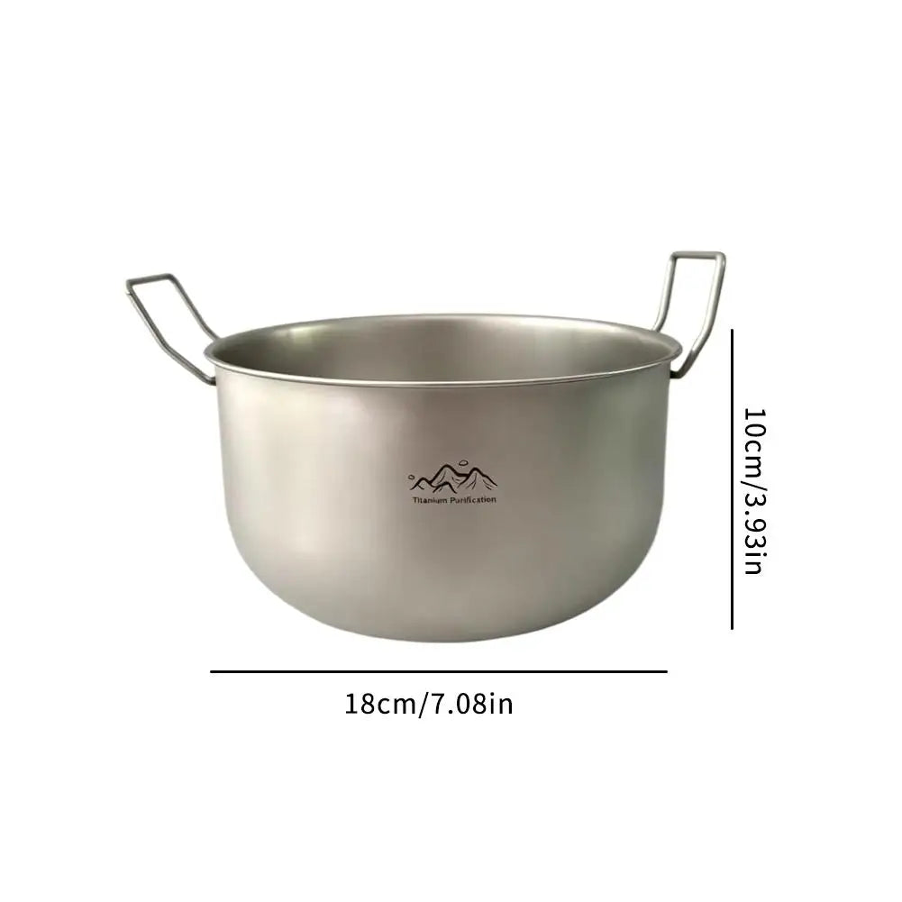 2L Titanium Camping Pot – Lightweight Folding Handle Cookware