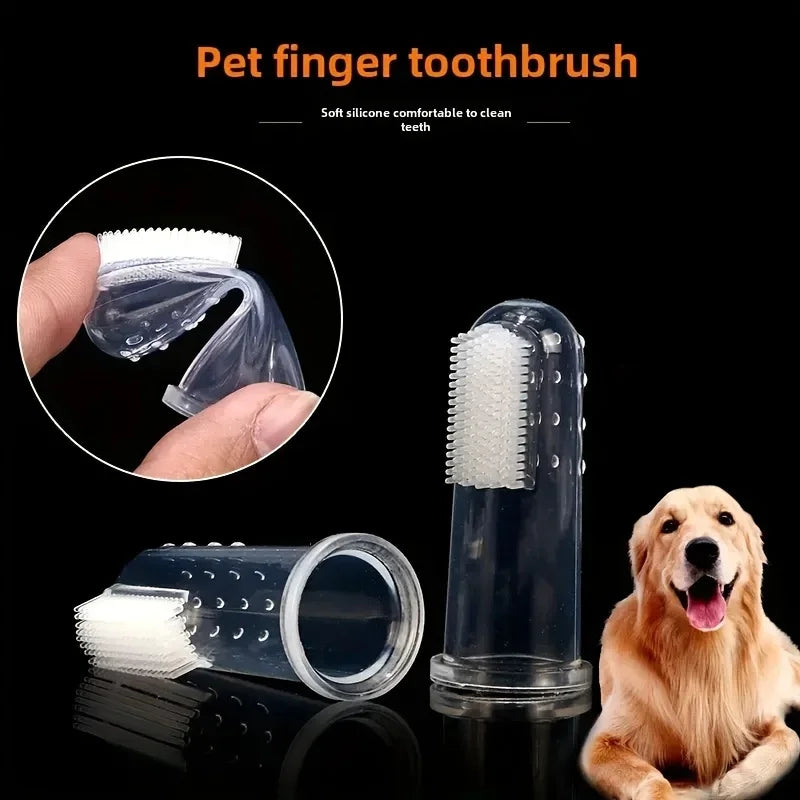 Silicone Finger Pet Toothbrush for Dogs & Cats – 10 Pack