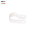 R-type Nylon Cable Clamp Plastic P Clips Black Fasteners Mounting Fix