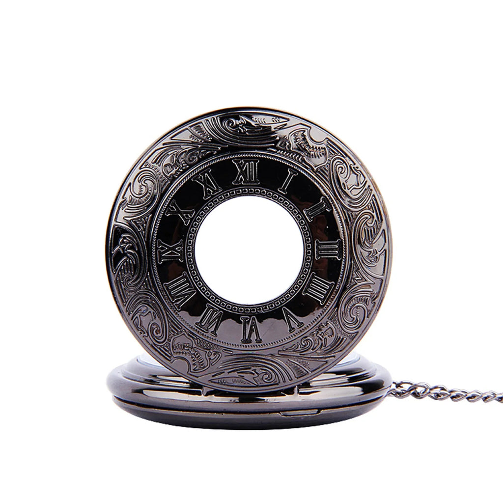 Antique Vintage Quartz Pocket Watch with Chain | Retro Men's
