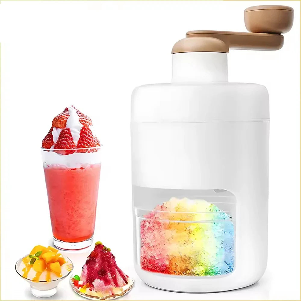 DIY Hand-cranked Ice Shaver Household Manual Snow Cone Smoothie Maker