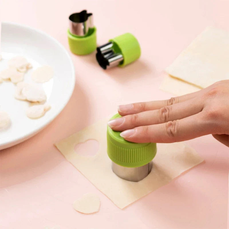 Stainless Steel Cookie & Fruit Cutter Mold Set – Flower Shapes