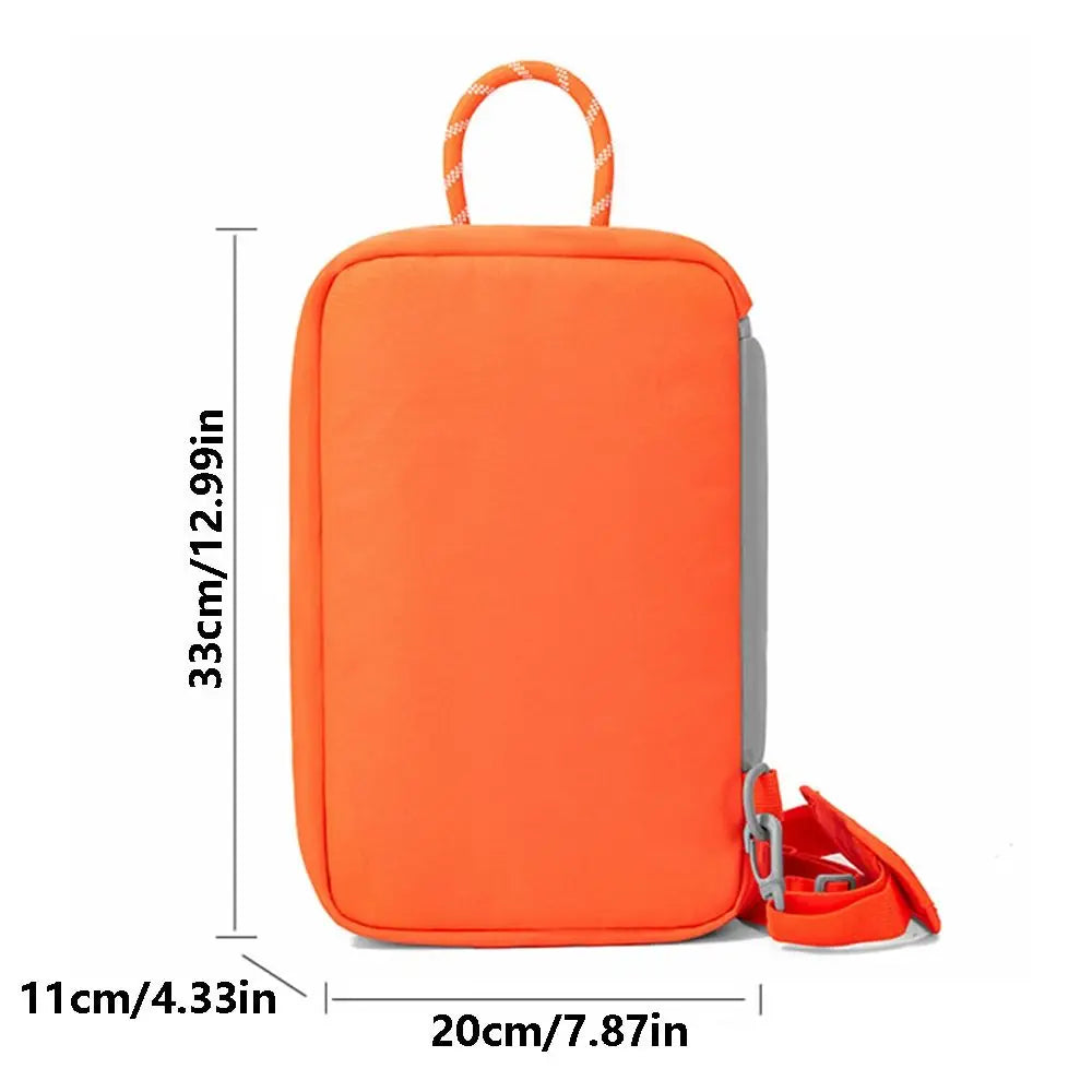 Portable Cuboid Shoe Bag – Breathable Travel Organizer & Shoulder Strap