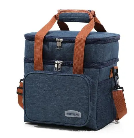 Fashion Crossbody Insulated Lunch Bag Large Capacity Thermal Food