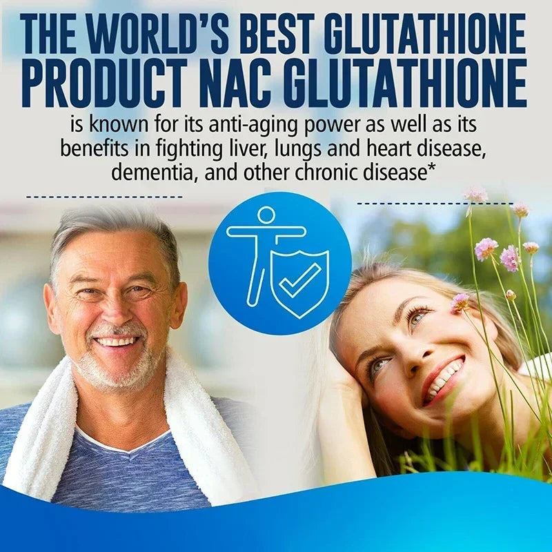 NAC + Glutathione Supplement | Antioxidant, Skin & Immunity