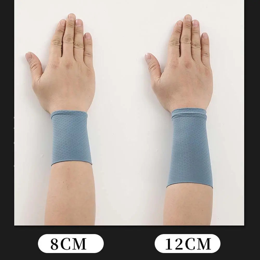 Ice Silk Arm Sleeves – Unisex UV Sun Cover for Cycling & Running