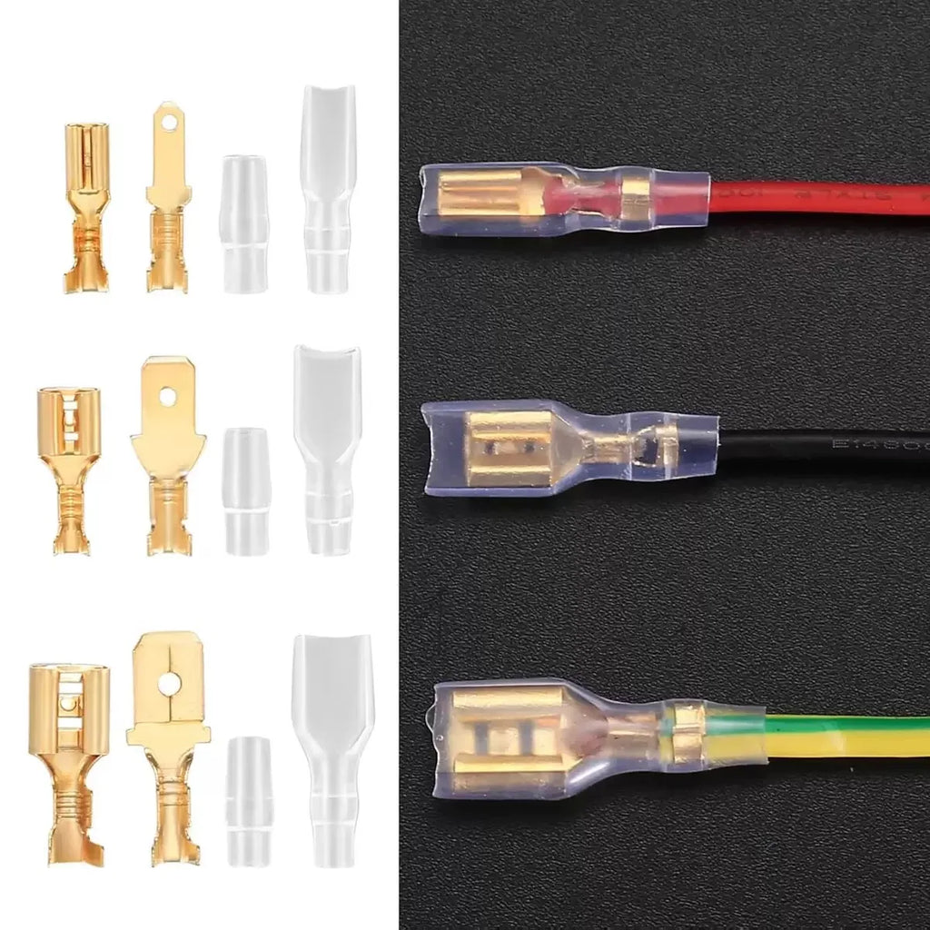 480-Pc Spade Connector Kit – 2.8/4.8/6.3mm Crimp Terminals