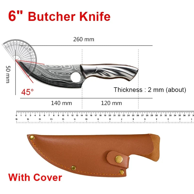 Professional Boning Knife – 30Cr13 Steel & Wooden Handle