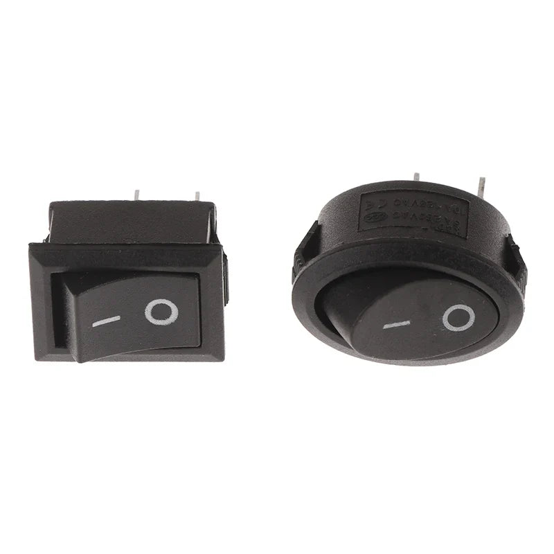 KCD1 KCD7 Oval Rocker Switch 2-Pin ON-OFF – 10 Pack